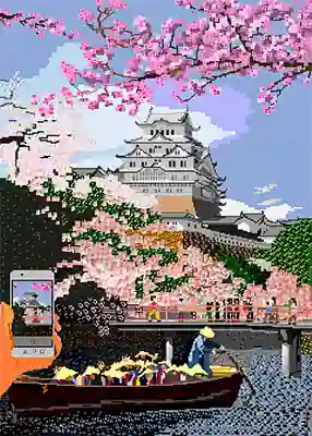 船上の花見IN姫路城